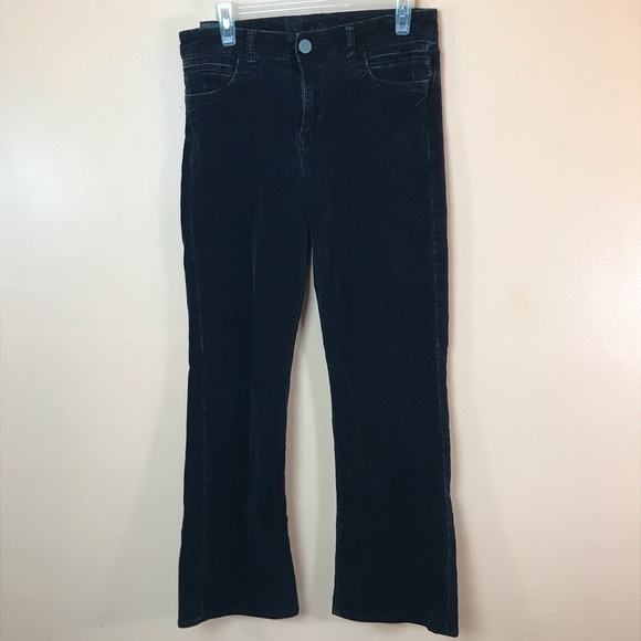 Kut From The Kloth Black Boot Cut Corduroy Pants Women 10 - Picture 2 of 6